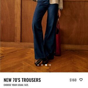 Sézane New 70’s Trousers Jeans Indigo Blue Size 36 / US 4 - Excellent condition